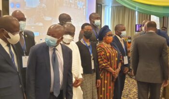 Hon. Kweku Agyeman-Manu (third from left) together with notable Government officials
