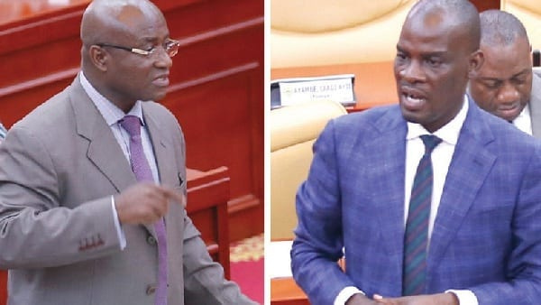 Leader of NPP MPs Kyei-Mensah-Bonsu and Leader of NDC MPs Haruna Iddrisu